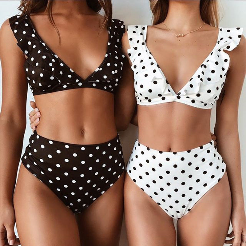 Venice - Stijlvolle Gestipte Bikini met hoge taille voor Vrouwen