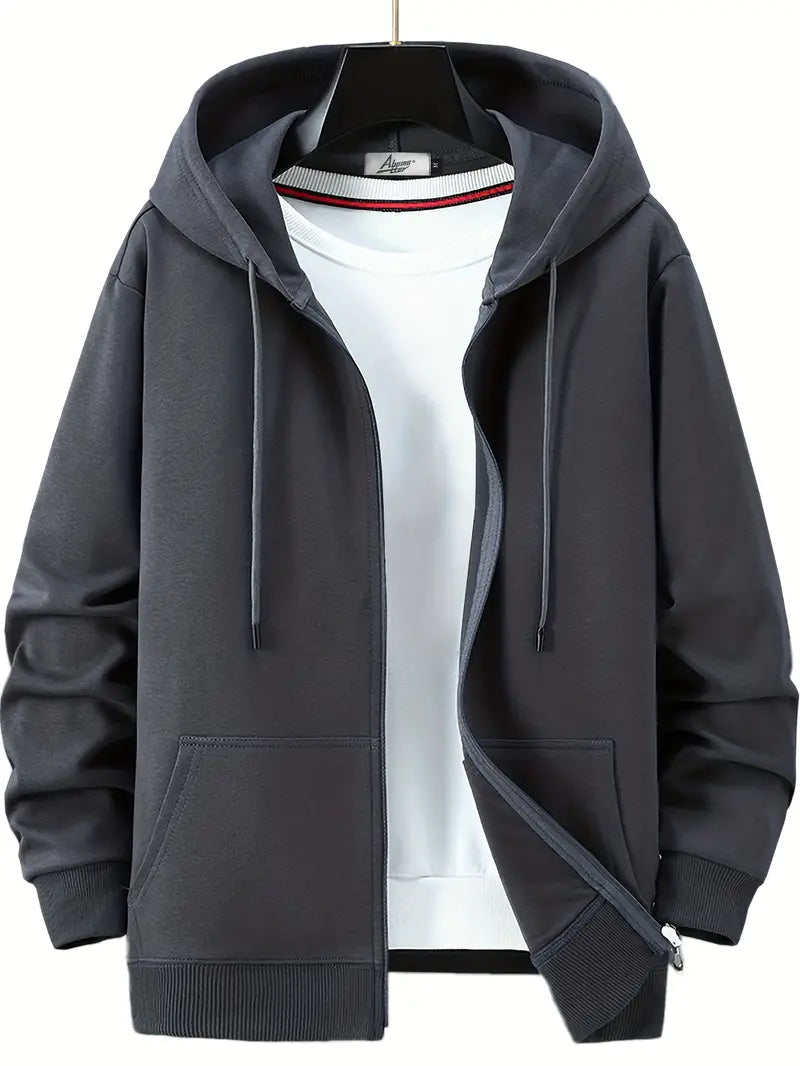 Sandro - Casual Herfst Full Zip Hoodie met Trekkoord voor Mannen