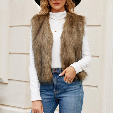 Trisha - Stijlvolle Herfst Chic Laagjes Faux Fur Vest voor Vrouwen