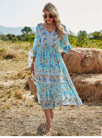 Bonnie - Bohemian Zomerjurk: Verken de Schoonheid van Boho-Chic