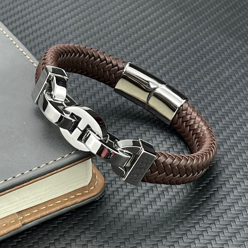 Vince - Vintage Leren Armband voor Mannen