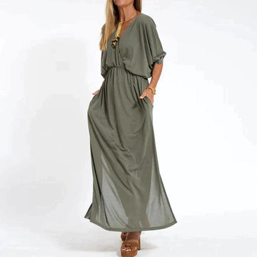 Emily - Stijlvolle Boho Maxi Jurk met Tailleband voor Vrouwen