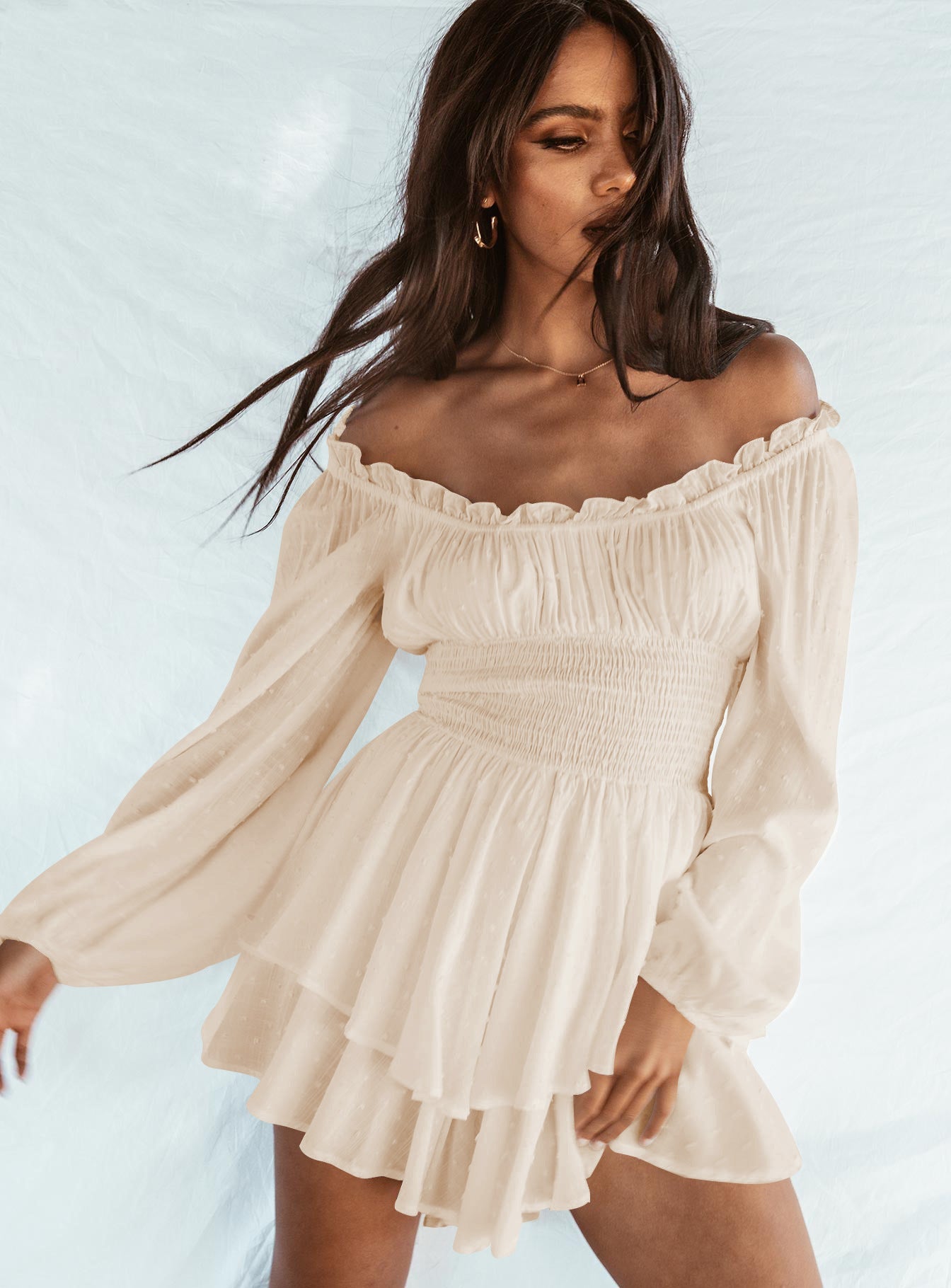 Daisy - Trendy Off-Shoulder Ruffle Jurk voor Vrouwen