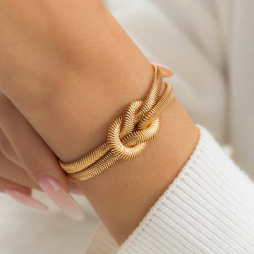 Sienna - Strakke Knoop Armband voor Vrouwen