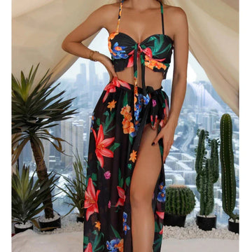 Mila - Modieuze en Comfortabele Zomer Bloemenprint 3-Delige Set voor Vrouwen