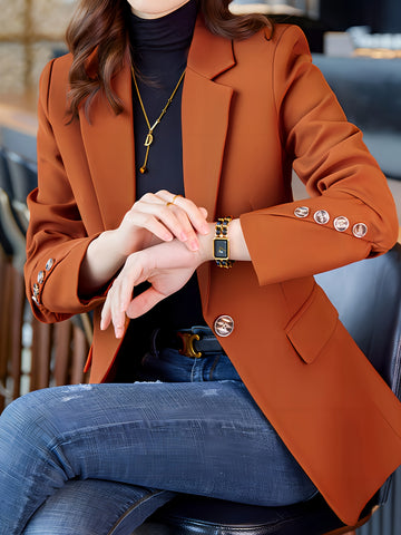 Theresa - Stijlvolle Elegante Lange Mouwen Herfst Blazer voor Vrouwen