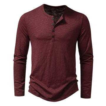 Ryan - Casual Herfst Henley Shirt voor Mannen