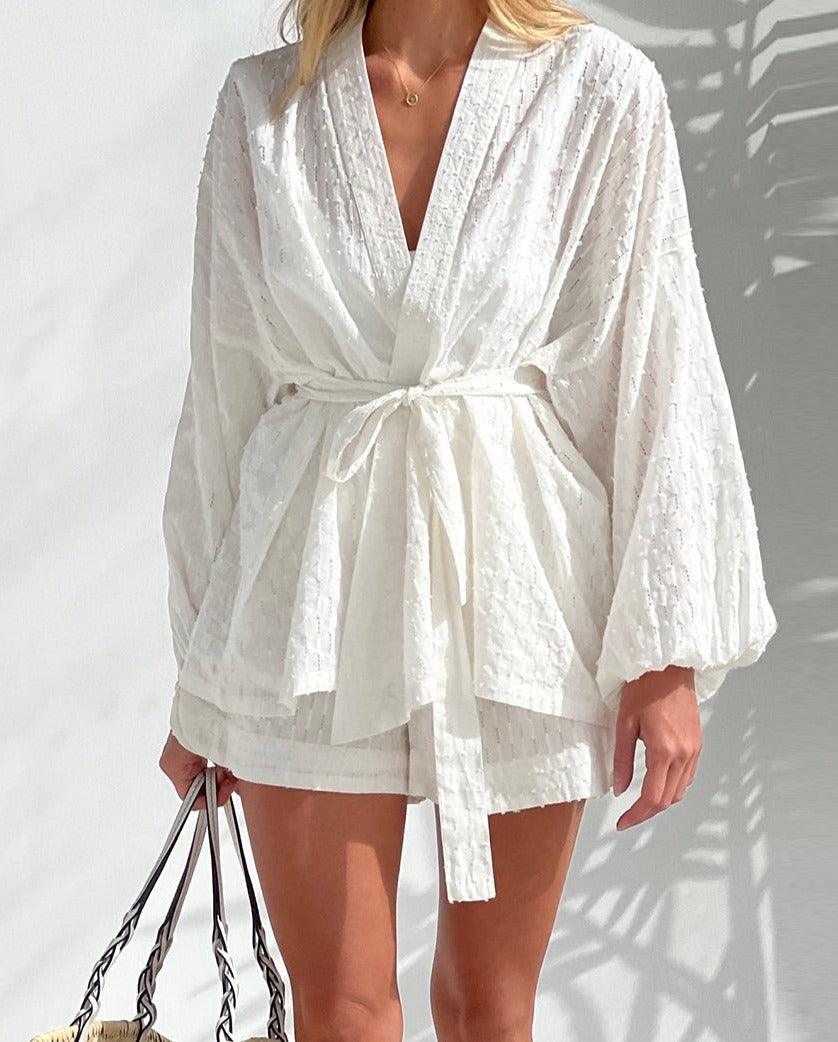 Grace - Stijlvolle Kimono Set met Shorts voor Vrouwen