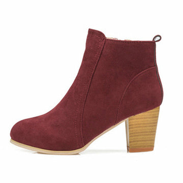 Kizea - Stijlvolle Lente Faux Suede Enkellaarzen voor Vrouwen